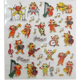 Music Theme Stickers Musical Cats
